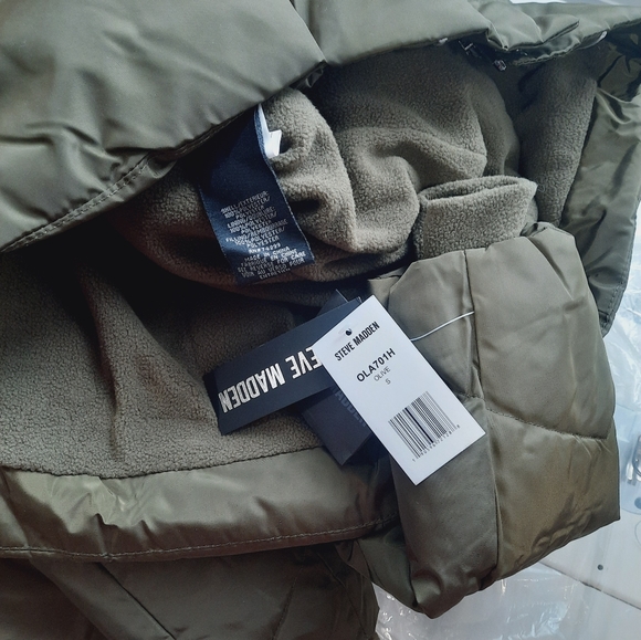 Steve Madden Olive Green Quilted Winter Coat NWT - Picture 14 of 15